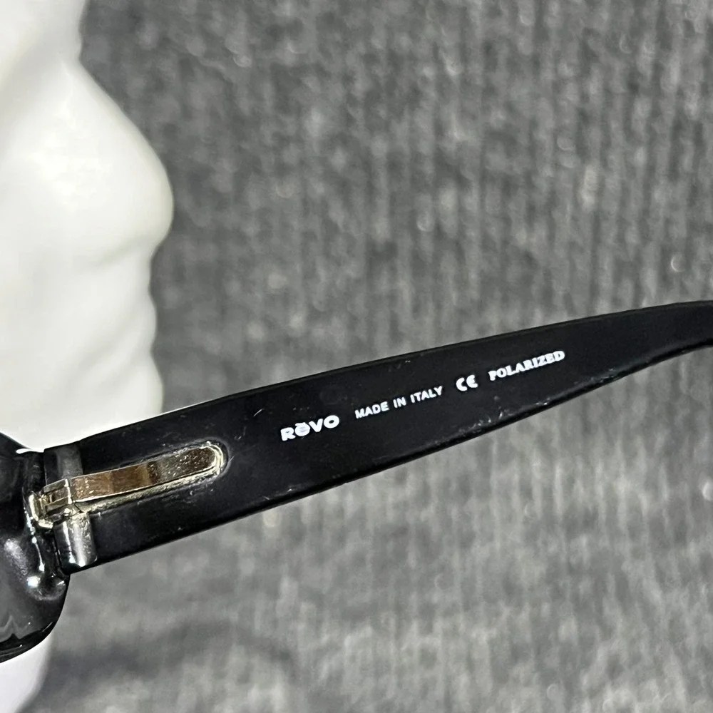 Vintage Revo Sunglasses Unisex OS Black 2513 Polarized Made in Italy Sporty Y2K